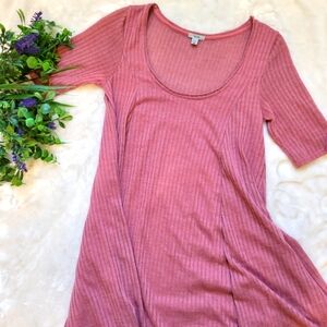 Urban Outfitters ecote Flowy Ribbed Sweater Dress Boho